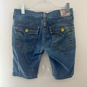 True Religion Blue Jean Shorts Size 30